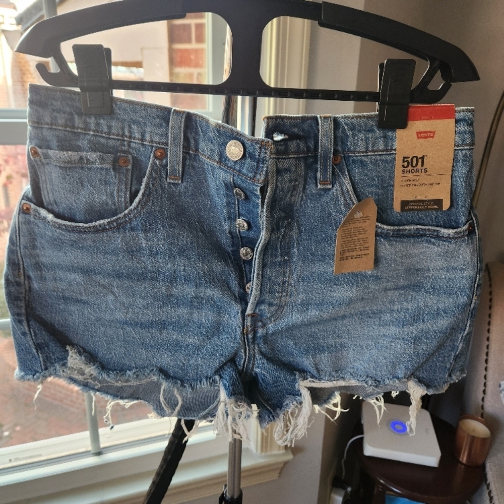 Levi's 501 High Rise Women's Blue Denim Shorts